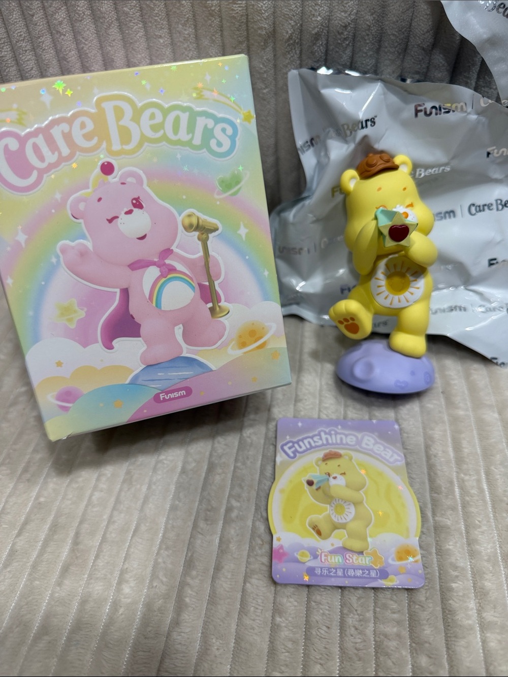 FUNSHINE BEAR- Care Bears Planet of Joy Series Figure. New. Verified. Resin.